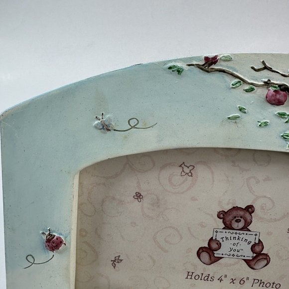 Gund Thinking Of You Friends Forever Picture Frame Bears Tree Apples Photo 4x6" - Picture 4 of 11
